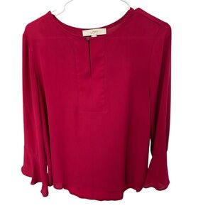 Ann Taylor Loft women’s small long sleeve red blouse